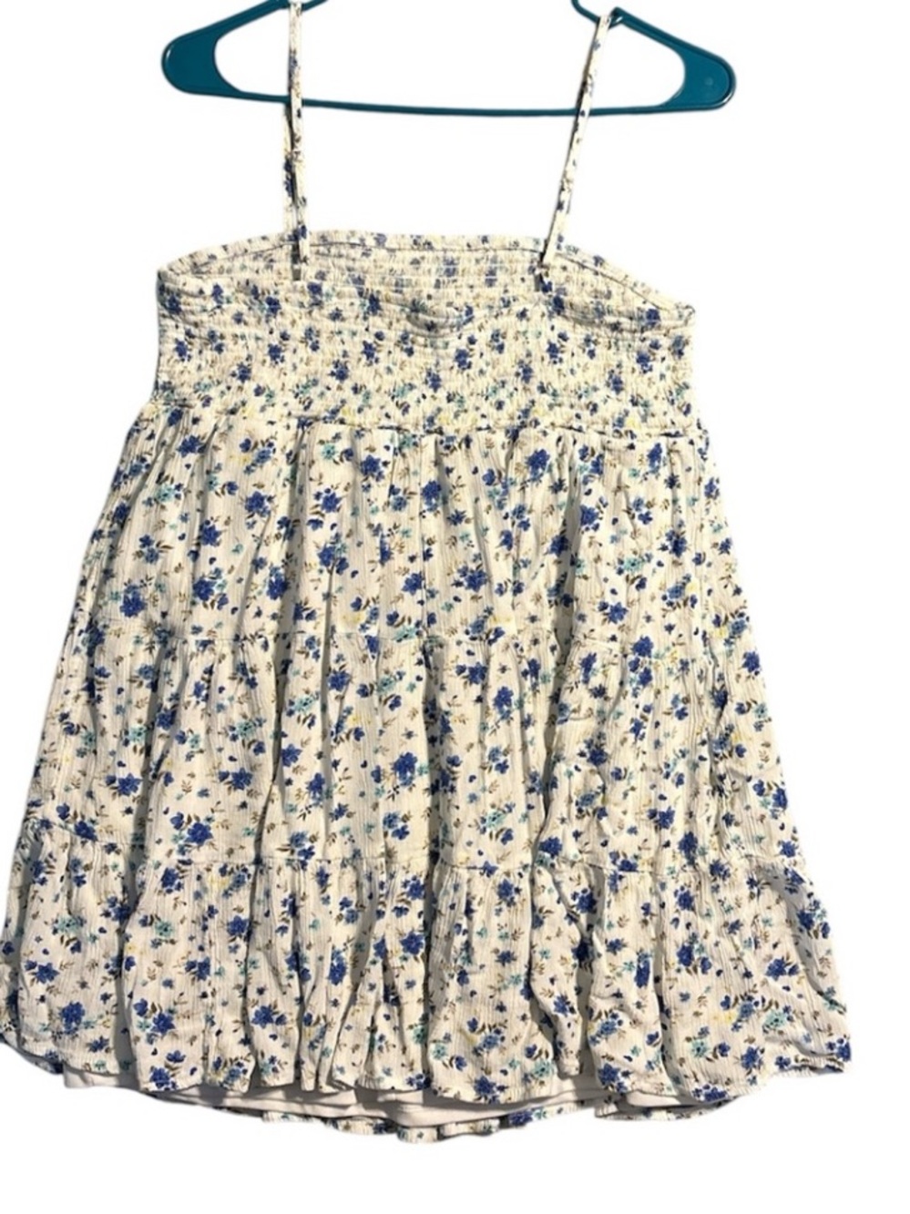 Floral Tiered Sundress - Blue Floral size XL - Picture 5 of 6